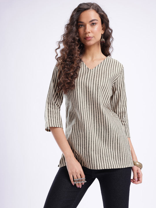 Women Striped Cotton Top