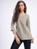 Women Striped Cotton Top