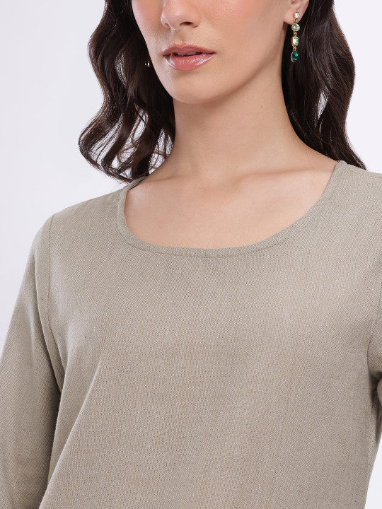 Women Cotton Top Grey Color