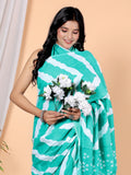 Bagru Block Print Cotton mulmul Sarees With Running Pink HS-5043