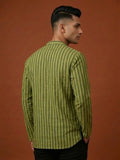 Men's Short Yellow Cotton Kurta