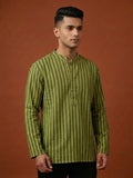 Men's Short Yellow Cotton Kurta