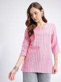 Women Striped Cotton Top