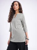 Women Checked Cotton Top