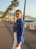 WOMEN FLORAL TOP BLUE