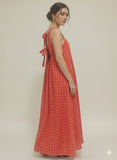 WOMEN SLEEVE LESS KURTI RED COLOR