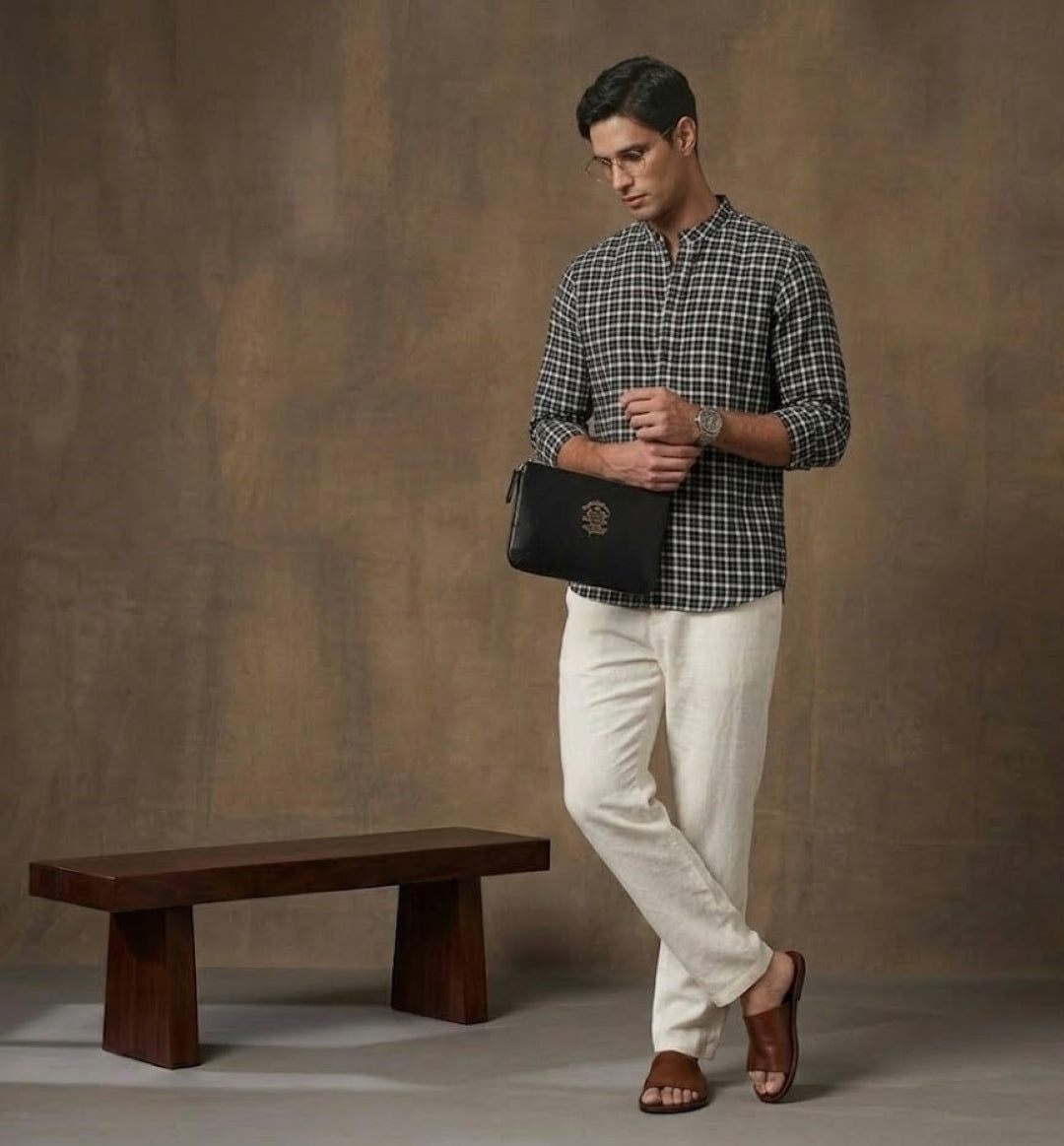 Men's Black Kurta