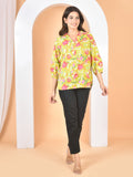 Women Olive Green Printed Top T-13