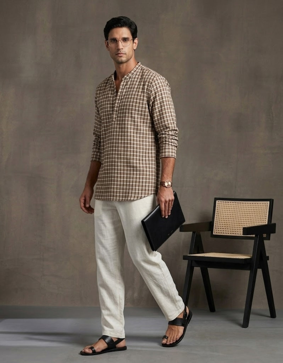 Men's Brown Kurta
