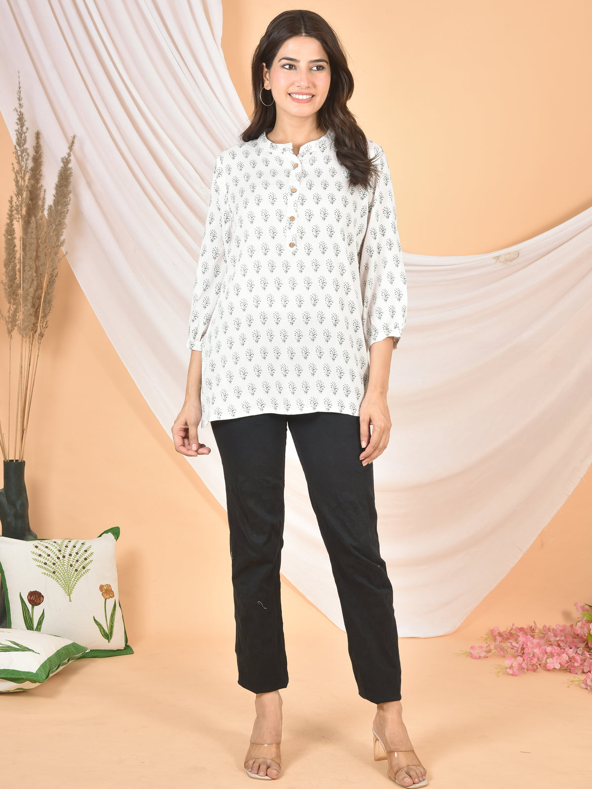 Women White haunted printed Top