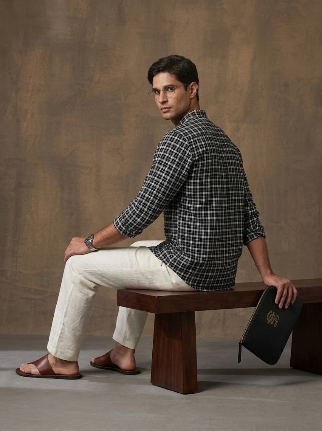 Men's Black Kurta