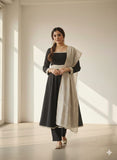WOMEN KURTA SET BLACK COLOR
