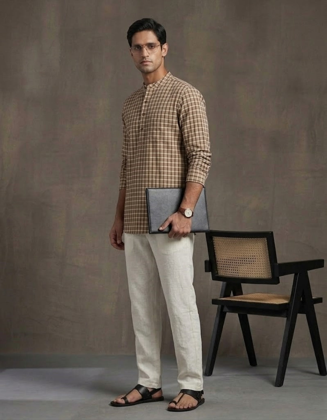 Men's Brown Kurta