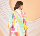 Women Multi Printed Top T-05