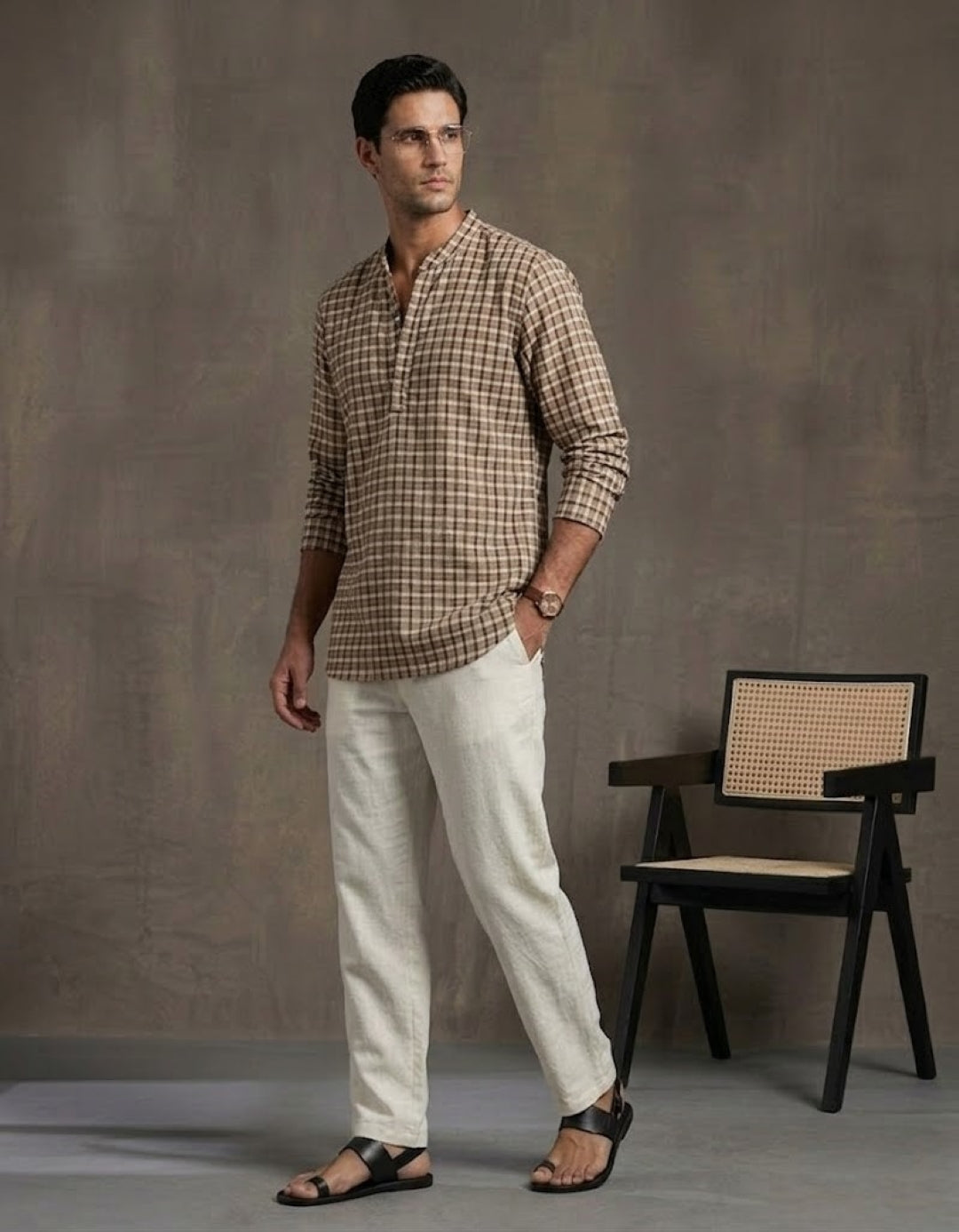 Men's Brown Kurta