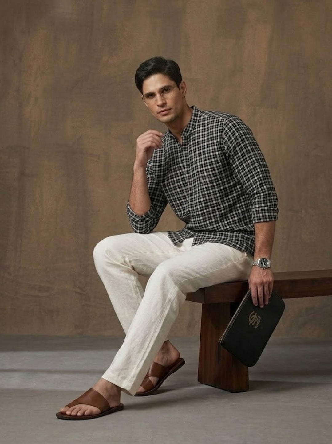 Men's Black Kurta