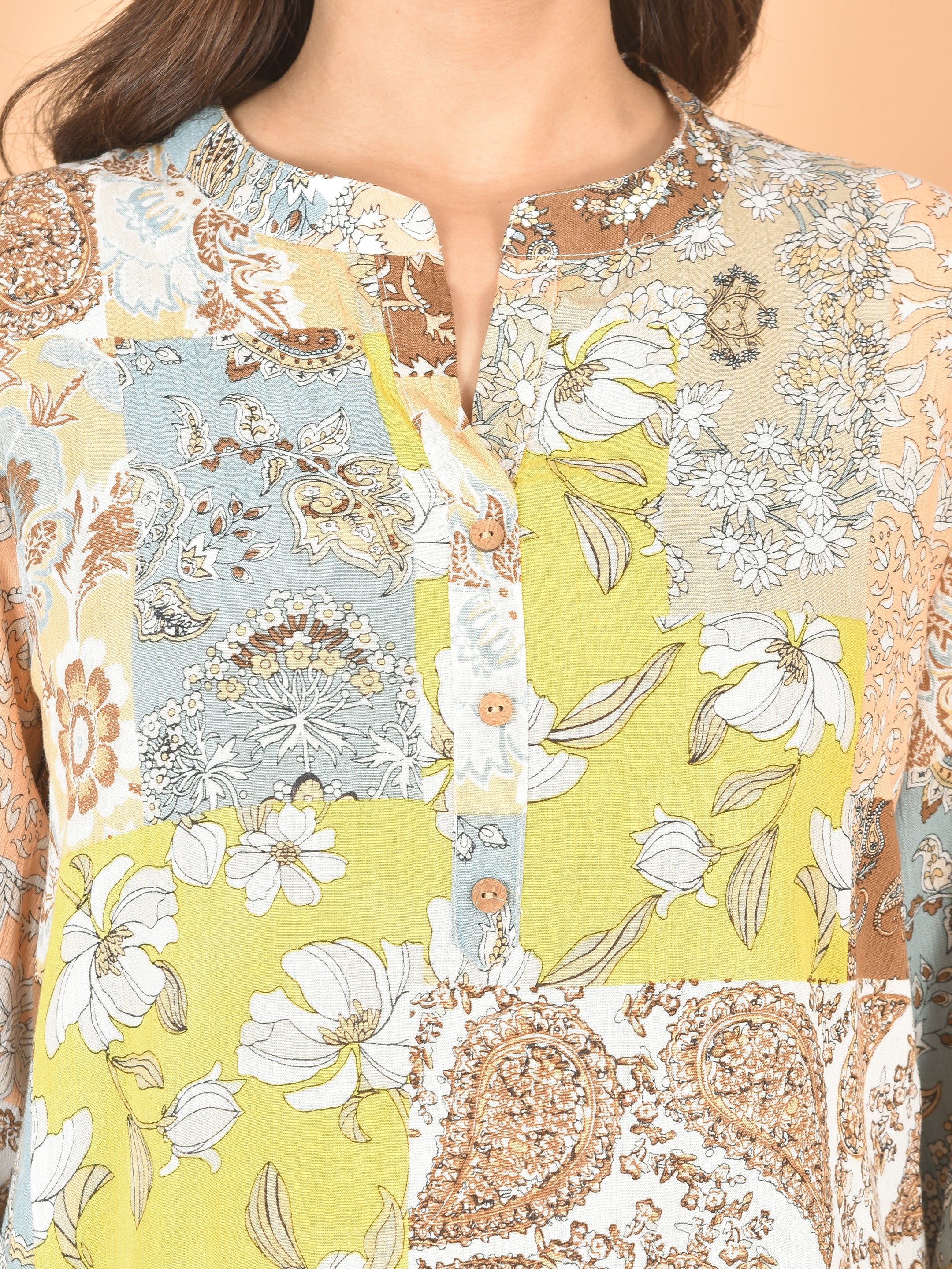 Women Multi Printed Top T-16