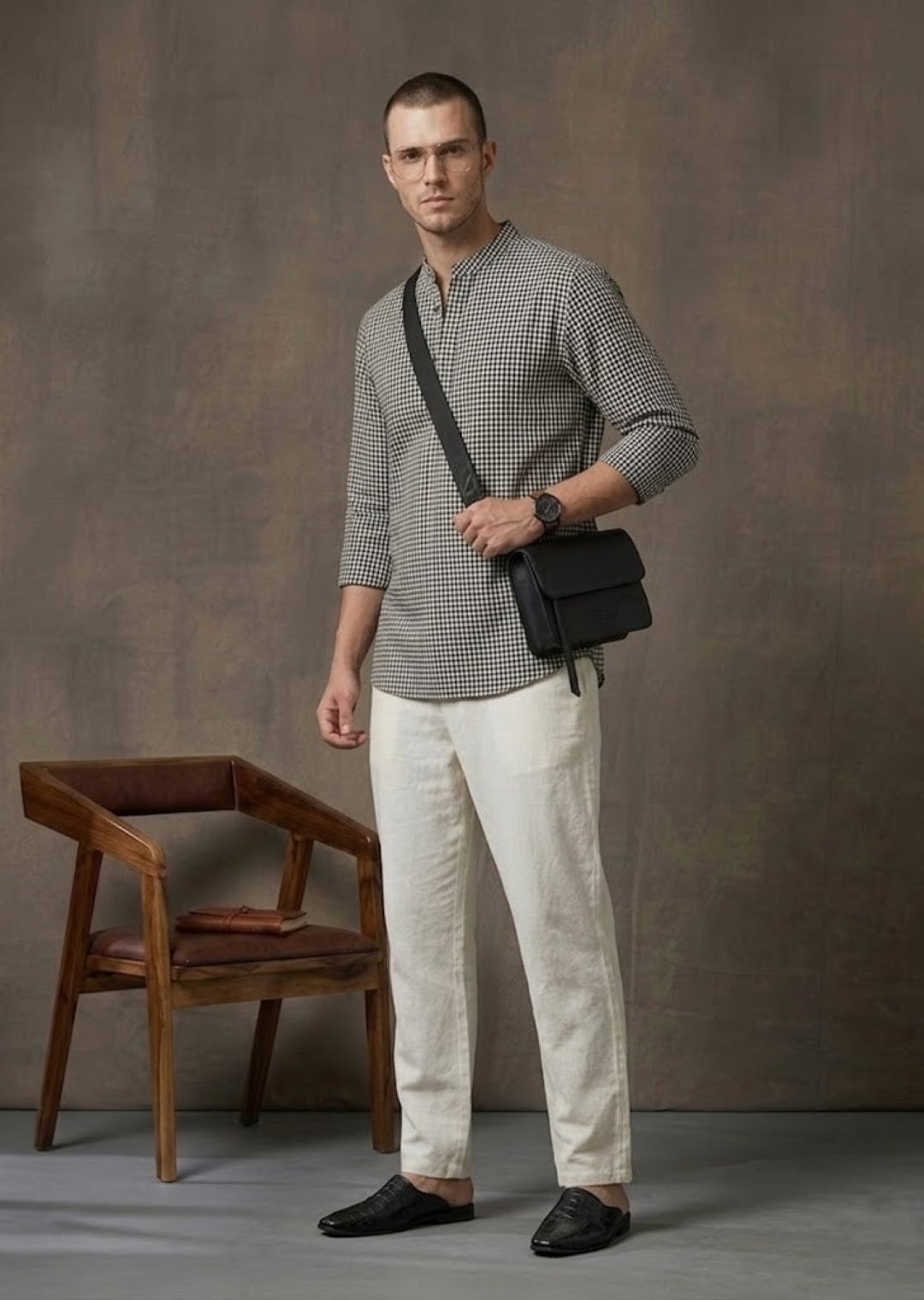 Men Black Kurta