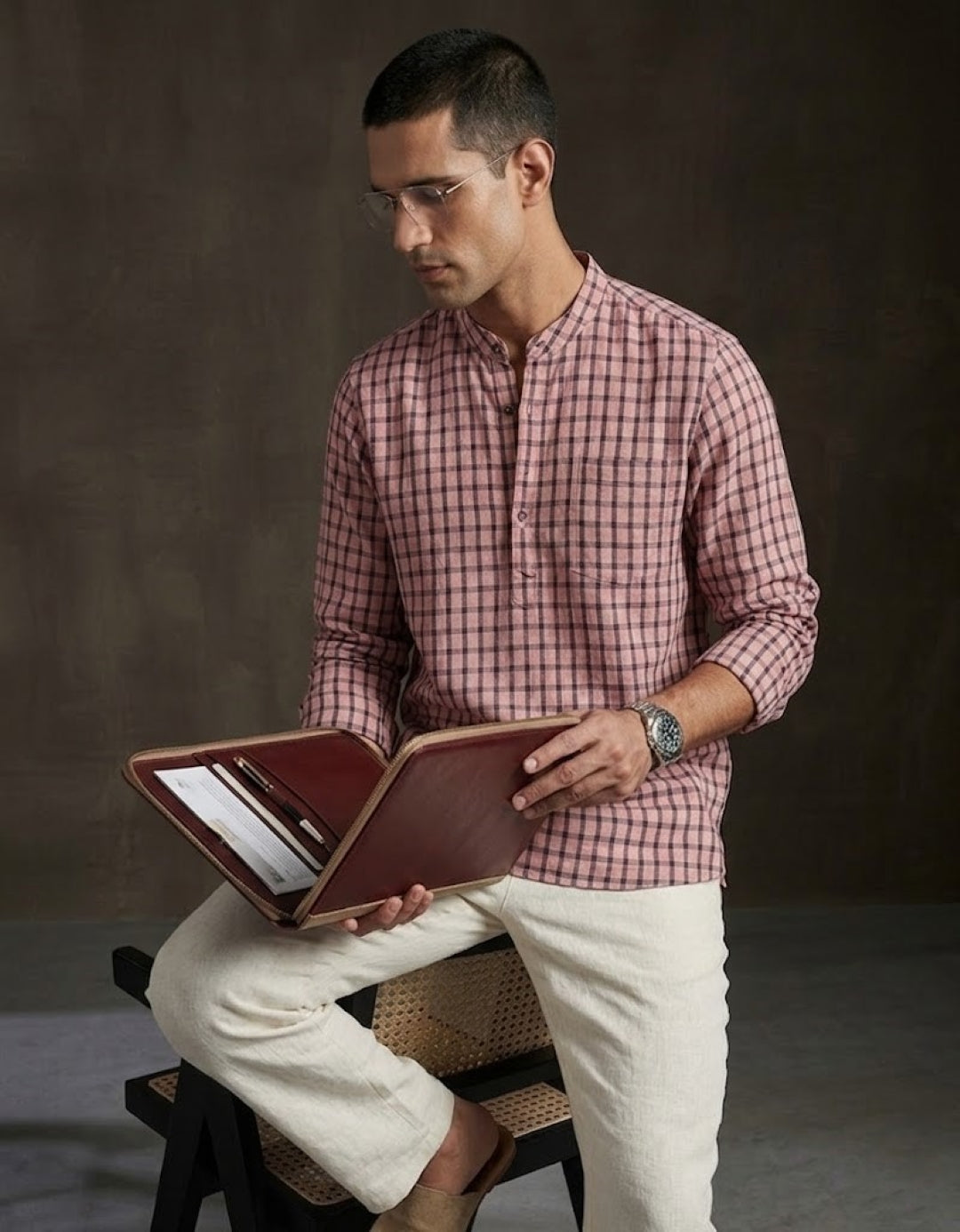 Men's Pink Kurta