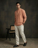 Men Orange Kurta