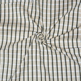 Beige Black Checks Cotton Handloom Fabric