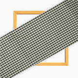 Beige Black Small Checks Cotton Handloom Fabric