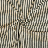 Beige Black Stripe Cotton Handloom Fabric
