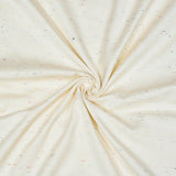 Beige Black Texture Cotton Handloom Fabric