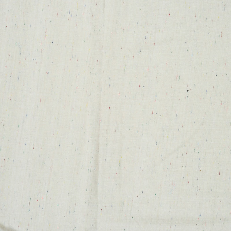 Beige Black Texture Cotton Handloom Fabric