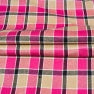 Beige Pink and Black Twill Cotton Handloom Fabric