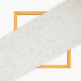 Beige Red and Blue Texture Cotton Handloom Fabric