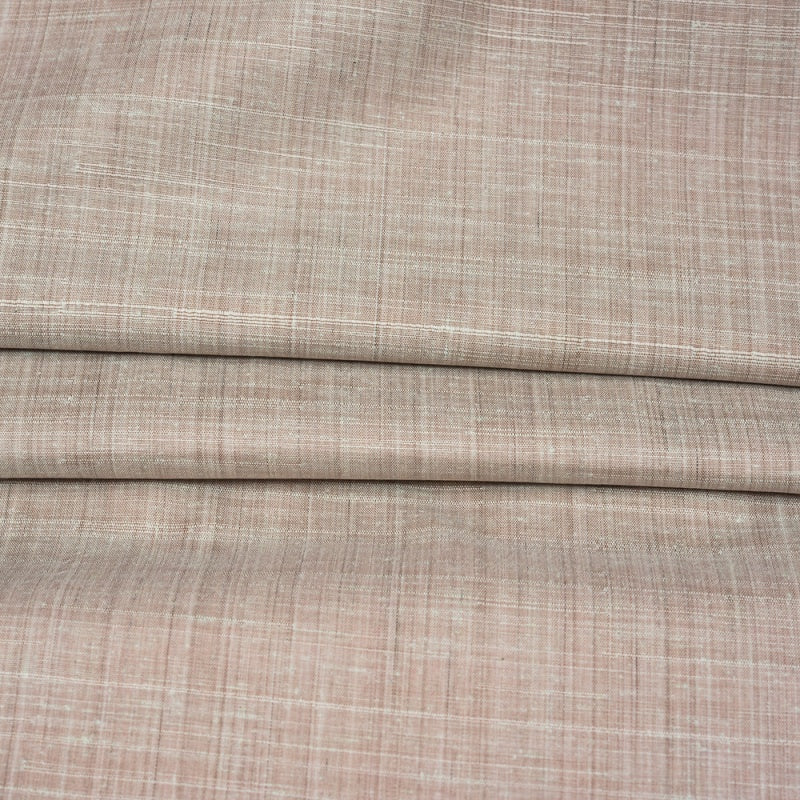 Beige White Texture Cotton Handloom Fabric