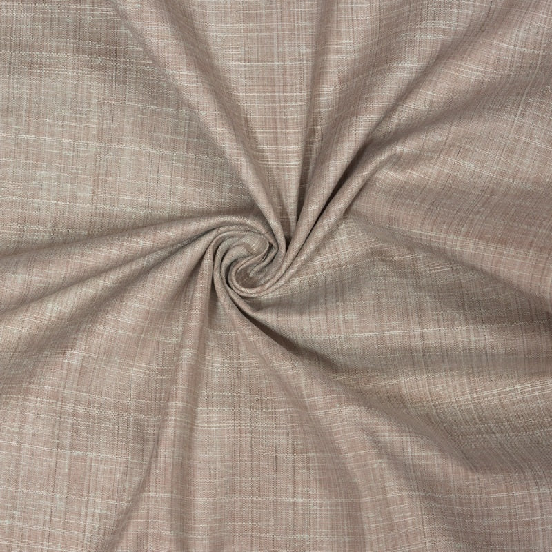 Beige White Texture Cotton Handloom Fabric