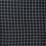Black White Checks Cotton Handloom Fabric
