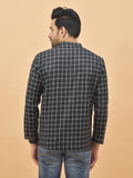 Combo of 3 Men Kurtas Stripe Cotton Handloom Black Pink and Peach