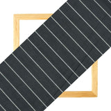Black White Stripe Handloom Cotton Fabric