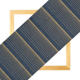 Black Yellow Stripe Handloom Cotton Fabric