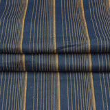 Black Yellow Stripe Handloom Cotton Fabric