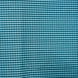 Blue Black Small Checks Cotton Handloom Fabric