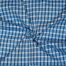 Blue White Checks Cotton Handloom Fabric