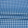 Blue White Checks Cotton Handloom Fabric