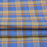 Blue and Yellow Check Handloom Cotton Fabric