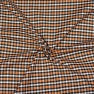 Brown White Small Checks Cotton Handloom Fabric