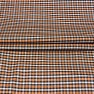 Brown White Small Checks Cotton Handloom Fabric