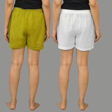 Combo of 2  Cotton Women Shorts