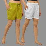 Combo of 2  Cotton Women Shorts