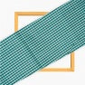 Cyan Black Small Checks Cotton Handloom Fabric
