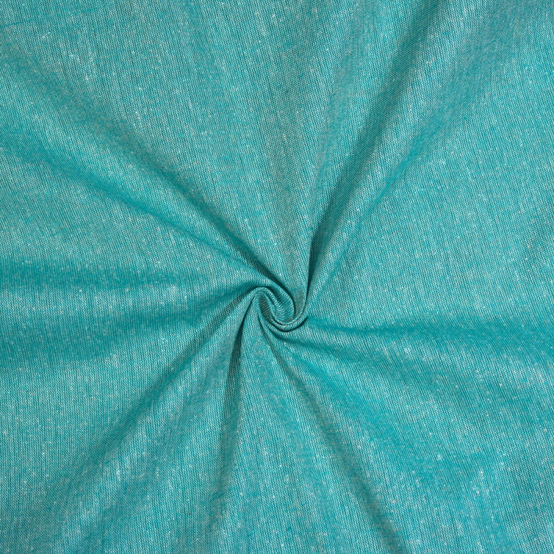 Cyan Solid Cotton Handloom Fabric