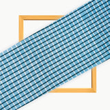 Denim Blue White Checks Cotton Handloom Fabric