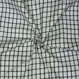 Gray Black Checks Cotton Handloom Fabric